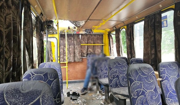 Herson, dron pogodio autobus