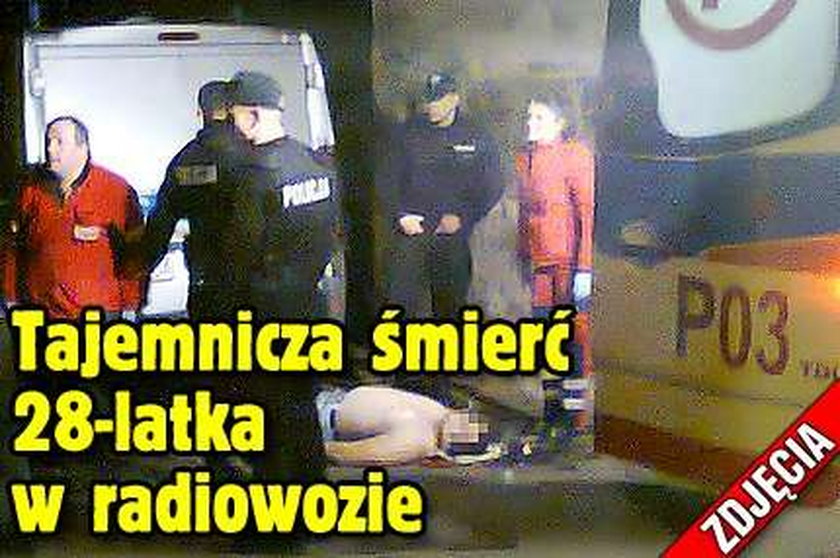 Tajemnicza śmierć 28-latka w radiowozie. ZDJĘCIA