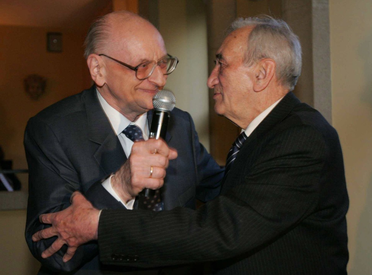 Władysław Bartoszewski i Tadeusz Mazowiecki. Zdjęcie z 2007 roku