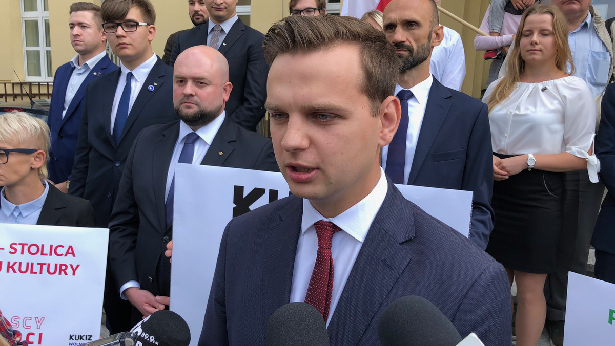 Jakub Kulesza przedstawia komitet Kukiz'15 i partii Wolność