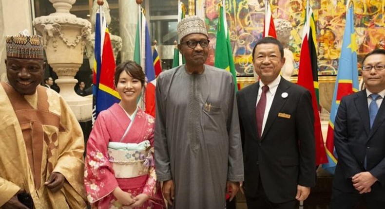 President Buhari in Japan (Twitter @renoomokori)