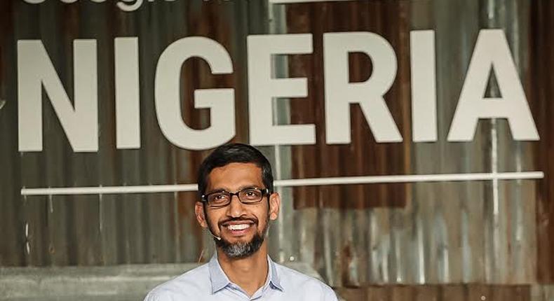 Google CEO Sundar Pichai at the Google For Nigeria event in Lagos. 