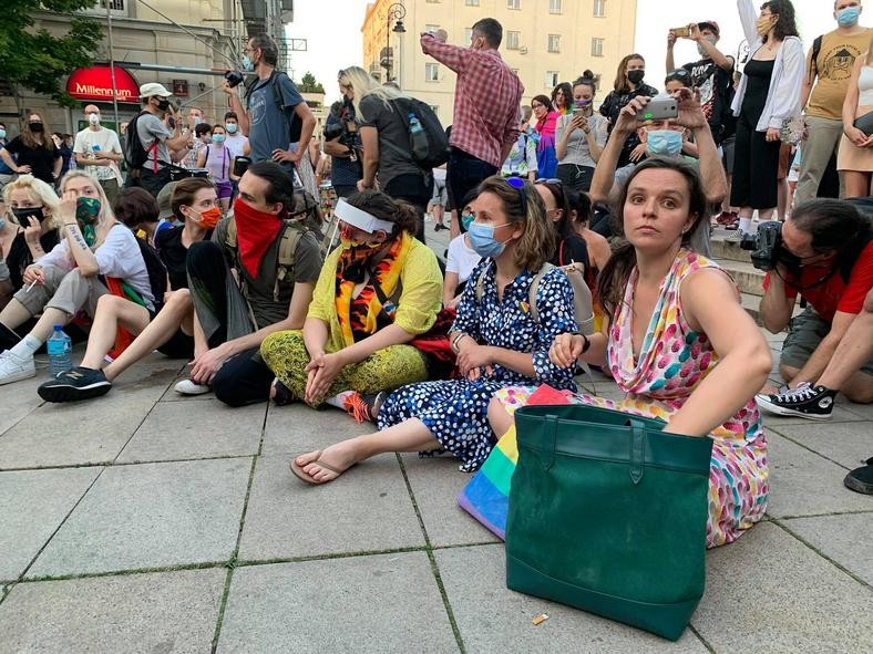 Klaudia Jachira usiadła z protestującymi