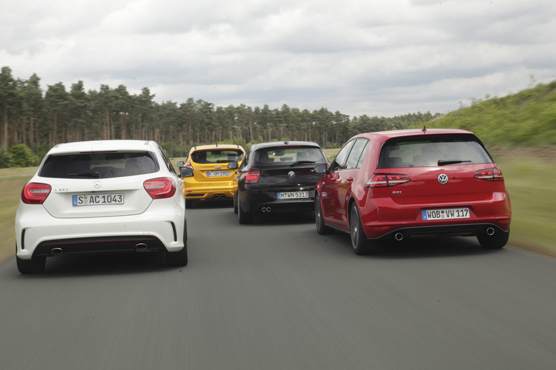 Porównanie: BMW 125i, Ford Focus ST, Mercedes A 250 Sport i VW Golf GTI