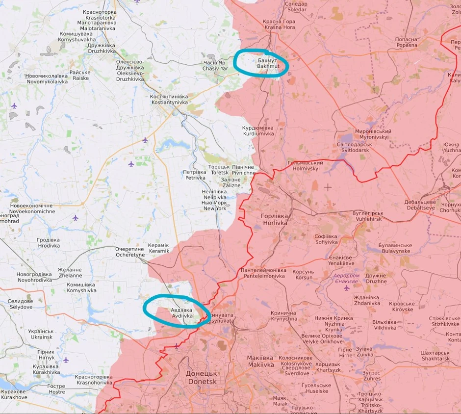 Bahmut i Avdijevka
