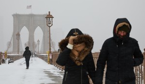 Sneg u Njujorku, Bruklin Bridž 25. januara