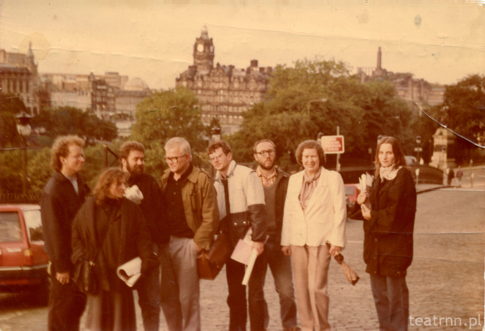 Aktorzy Grupy Chwilowej w Edynburgu, 1988 r.