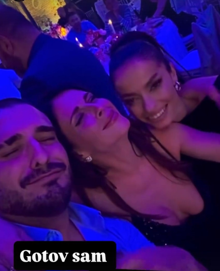 Darko Lazić sa sadašnjom i bivšom ženom