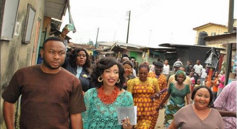 Churchill Olakunle Oladunni and Tonto Dikeh in Port-Harcourt