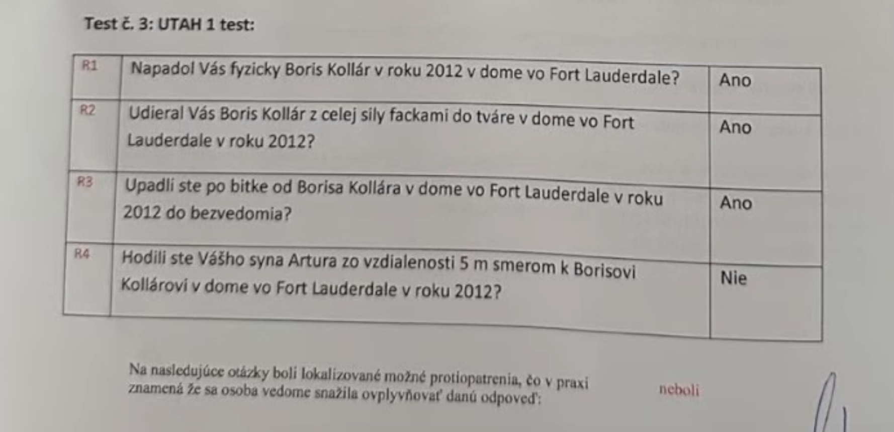 Barbora Richterová ukázala výsledky z detektoru lži.