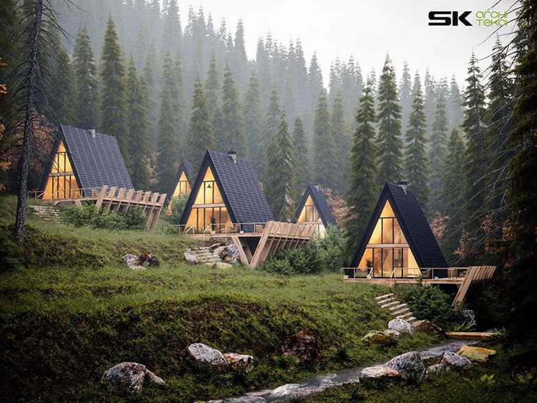 Domek zaprojektowany przez SK-ARCHITEKCI
