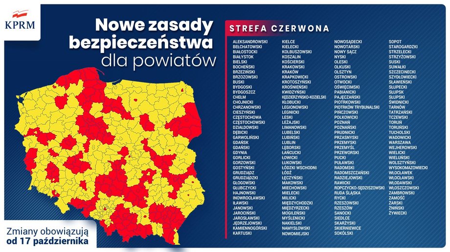 Tak obecnie wygląda mapa Polski z podziałem na strefy