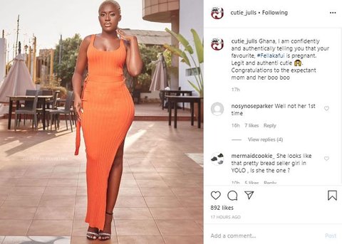 Fella Makafui allegedly pregnant