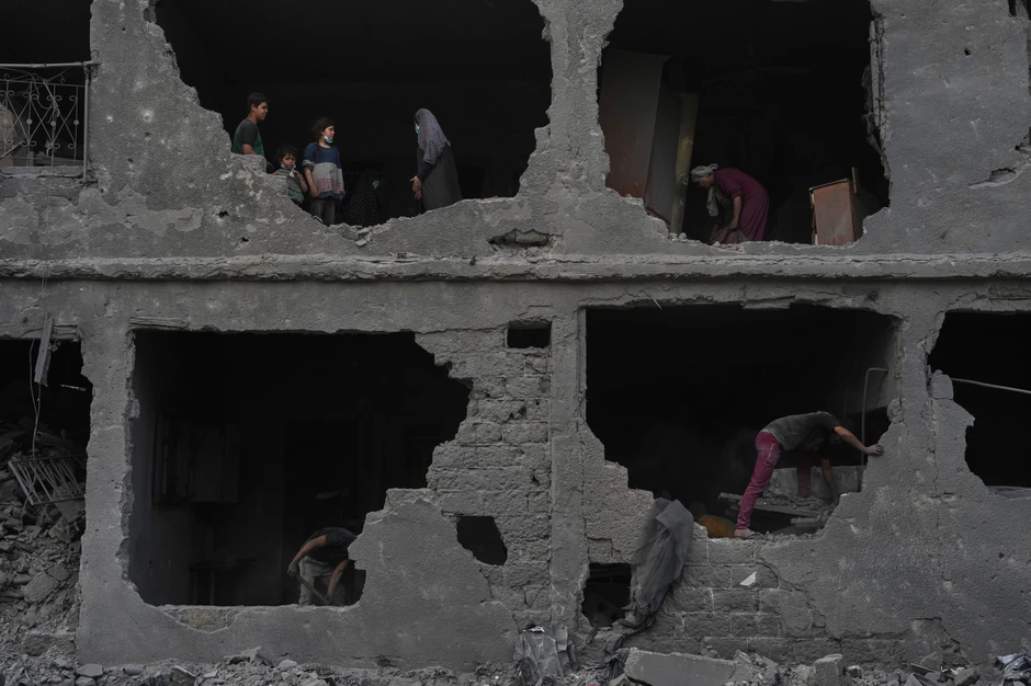 Šteta nakon izraelskog napada na školu UN u koju su se sklonile izbeglice u Džabaliji, Gaza, 12. maja