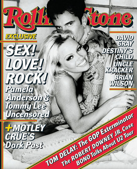 Pamela Anderson i Tommy Lee na okładce Rolling Stone