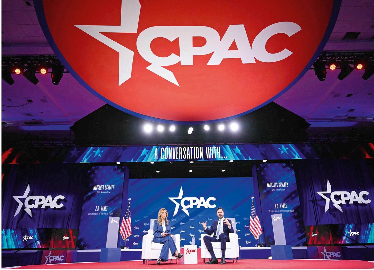 Wiceprezydent J.D. Vance przemawia na Conservative Political Action Conference (CPAC), 20 lutego 2025 r.