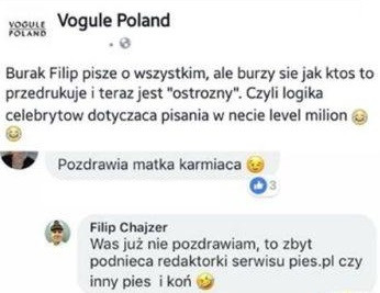 Fan page "Vogule Poland" na Facebooku