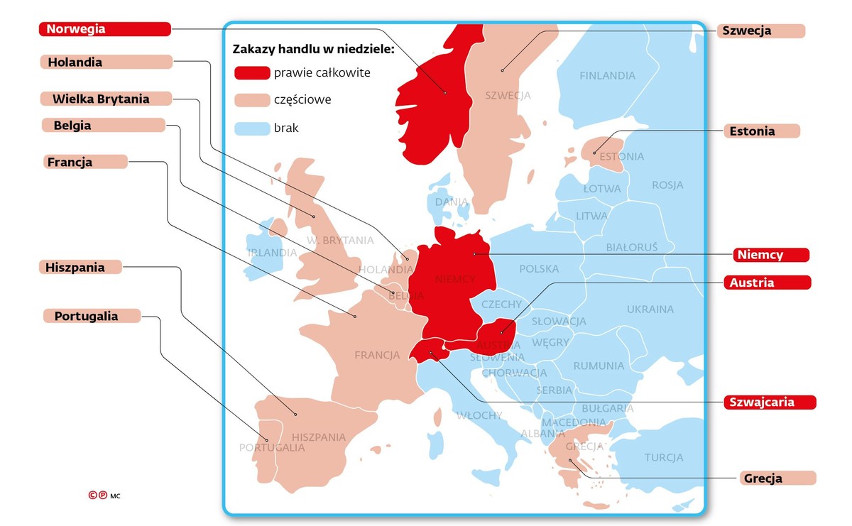 Zakaz handlu w niedziele w Europie