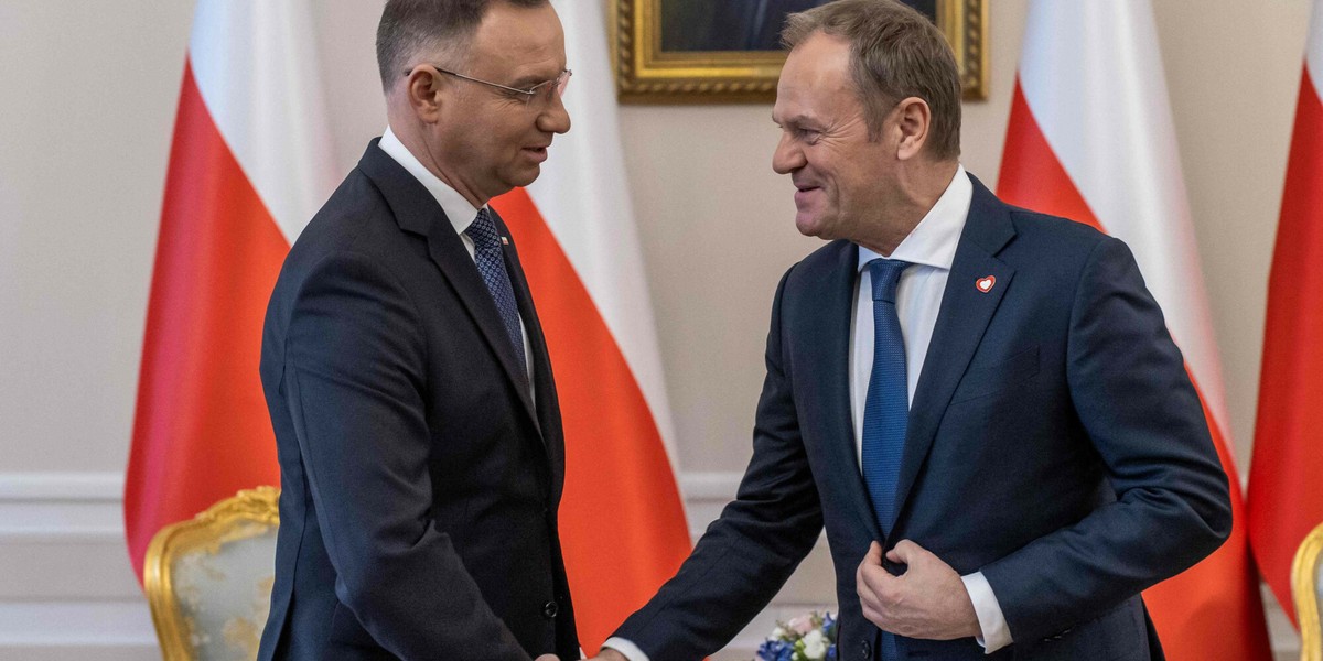 Prezydent Andrzej Duda i premier Donald Tusk