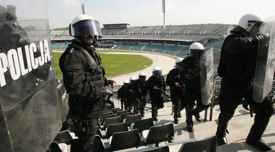 CHORZÓW STADION ŚLĄSKI ĆWICZENIA POLICJI