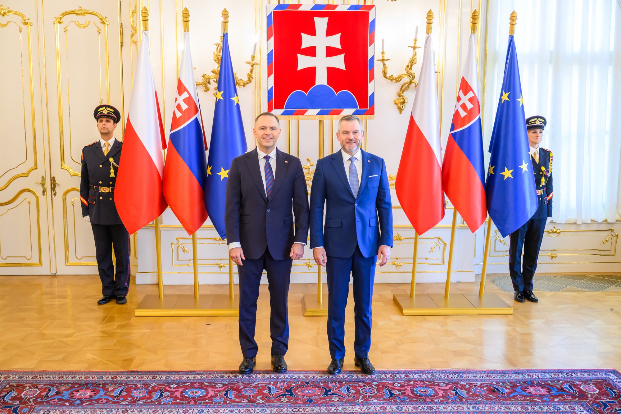 Poľský prezident Karol Nawrocki a slovenský prezident Peter Pellegrini.
