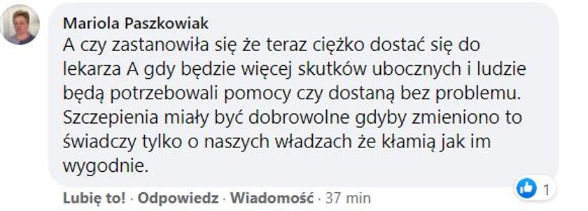 Koronawirus w Polsce. Prof. Anna Piekarska o opłatach za leczenie dla antyszczepionkowców