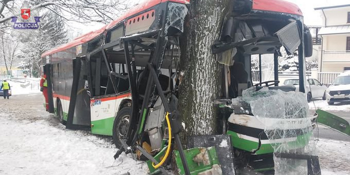 Wypadek autobusu w Lublinie 