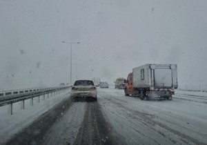 Zavejani auto-put Novi Sad-Beograd