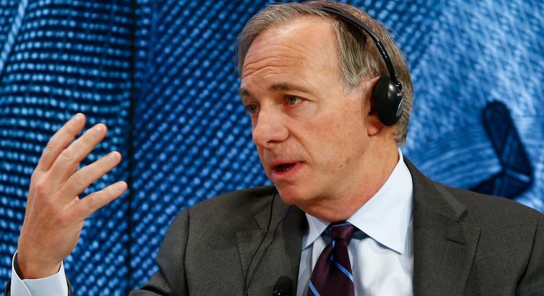 Bridgewater Associates founder Ray Dalio speaks at the 2016 World Economic Forum in Davos, Switzerland.