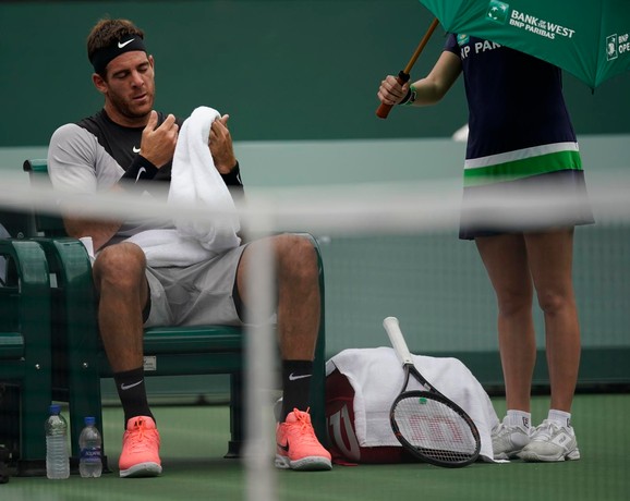 Huan Martin del Potro tokom meča sa Fererom