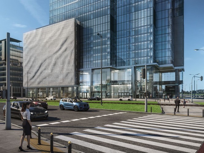 'Warsaw UNIT to nasz kolejny projekt przy rondzie Daszyńskiego. Za sprawą Warsaw Spire okolica zaczęła zmieniać swój charakter. Dziś jest największym placem budowy w Polsce. Na naszych oczach rośnie tu nowe centrum Warszawy. W najbliższej okolicy powstają biura, hotele, mieszkania, miejsca na sklepy i gastronomię oraz atrakcyjna przestrzeń publiczna. Uważam, że w 2021 roku miejsce to stanie się wizytówką nowoczesnej stolicy' - powiedział dyrektor handlowy i rozwoju Ghelamco Poland Jarosław Zagórski, cytowany w materiale.
<br>
Jednym z najciekawszych elementów architektury Warsaw UNIT będzie zastosowanie w części obiektu elewacji typu Dragon Skin, czyli fasady kinetycznej, złożonej z kilku tysięcy ruchomych płytek. Będzie ona reagować w widoczny sposób na każdy, nawet najdelikatniejszy, powiew wiatru, tworząc na swojej powierzchni 'niepowtarzalne obrazy modelowane siłami natury'. To rozwiązanie zostanie zastosowane w Polsce po raz pierwszy, czytamy dalej.