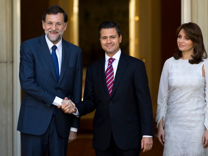 Angelica Rivera, Enrique Pena Nieto i Mariano Rajoy