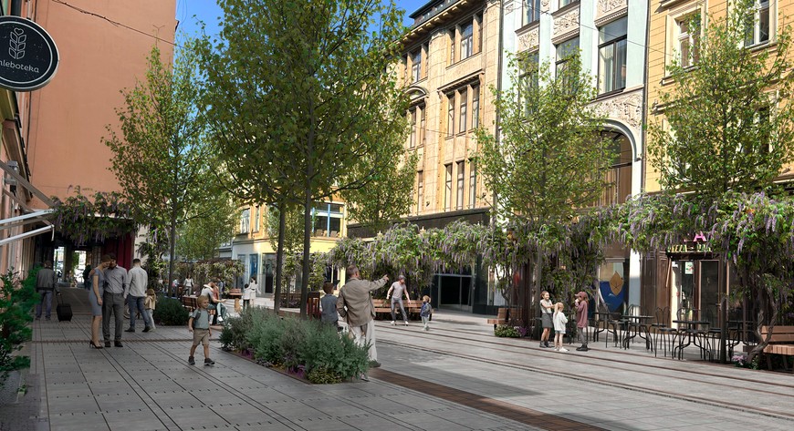 Przy ulicy Ruskiej będą rosły drzewa i krzewy