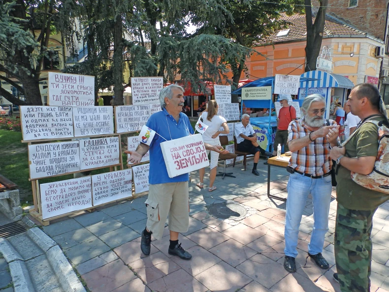 Protest koji je u Kraljevu održan zbog tehnoloških viškova 