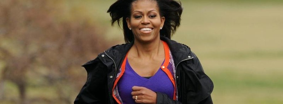 michelle obama jogging