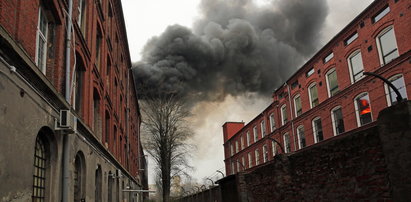 Pożar przy ul. Łąkowej w Łodzi. Ewakuowano pracowników!