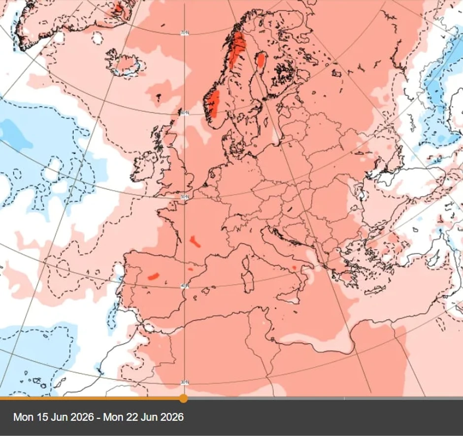 Do kalendarskog početka leta očekuje nas smena sunčanih i nestabilnih dana sa pljuskovima, mapa za period od 15. do 22. juna