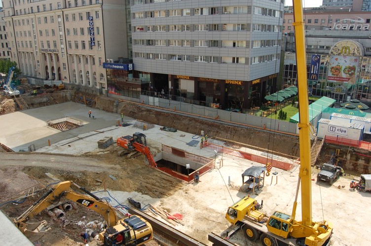 Budowa II linii metra w Warszawie. Stacja Świętkorzyska (3). 26.10.2012 Fot. Materiały prasowe