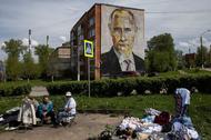 Mural z Putinem w Kaszyrze, rejon moskiewski, 2021 r.