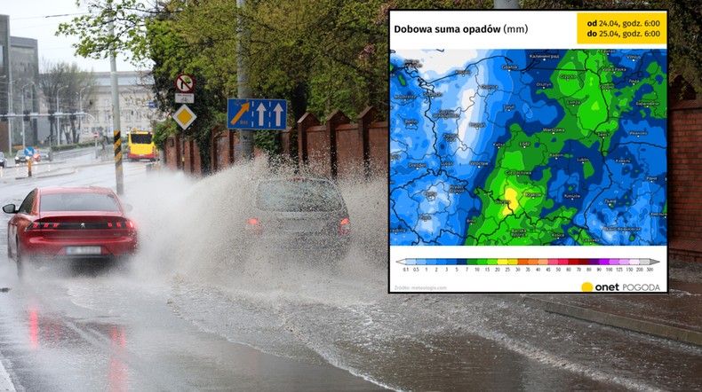 Nadchodzi cyklon Biruta. Będą ulewy i przeszywające zimno (mapa: meteologix.com)