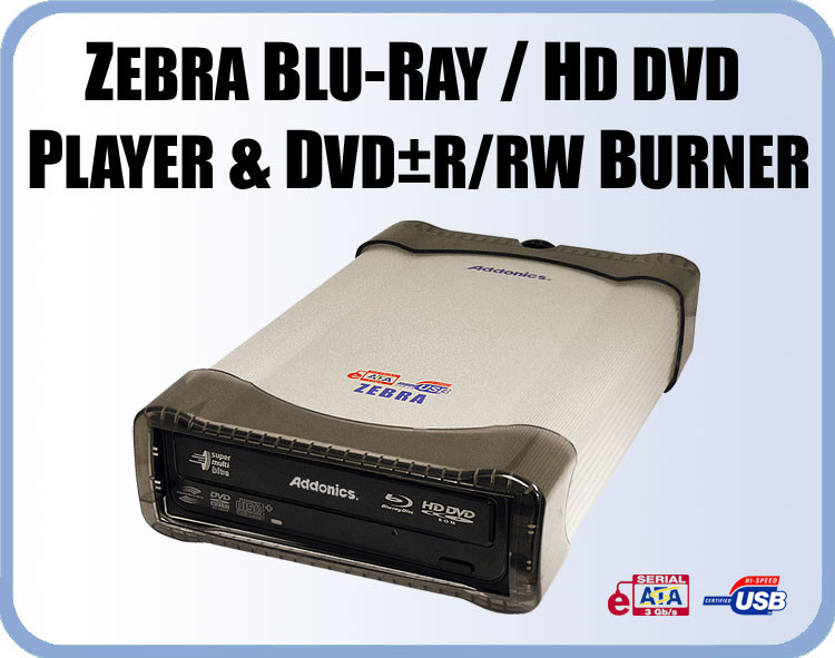 Zebra jest najtańszym znanym nam podwójnym odtwarzaczem płyt dvd w formatach HD i Blu-ray (409$)