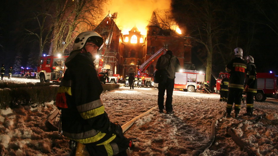 19 lutego 2011  r., pożar pałacu w Wąsowie w Wielkopolsce