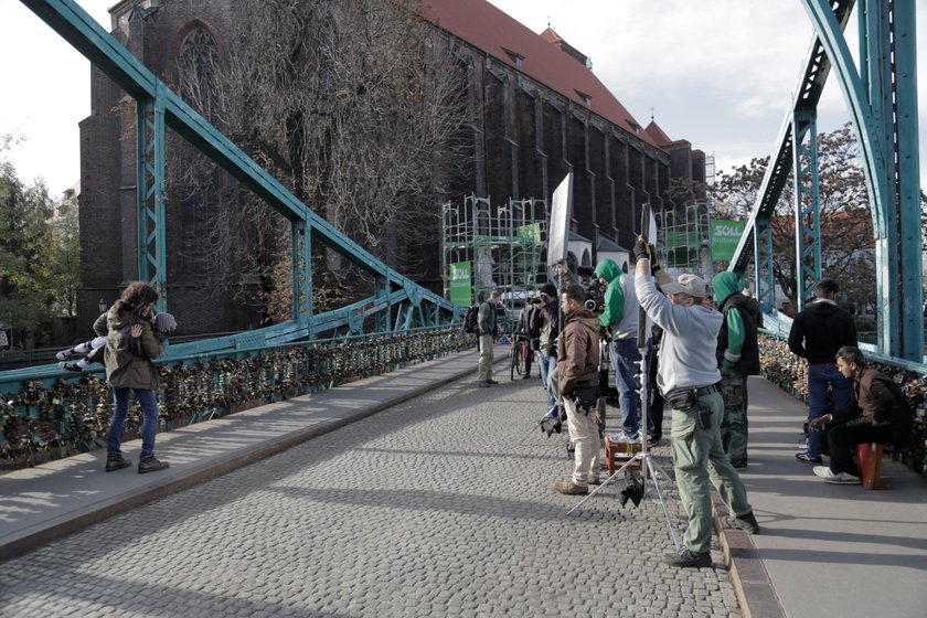 Filmowcy z Bollywood na wrocławskim Moście Tumskim