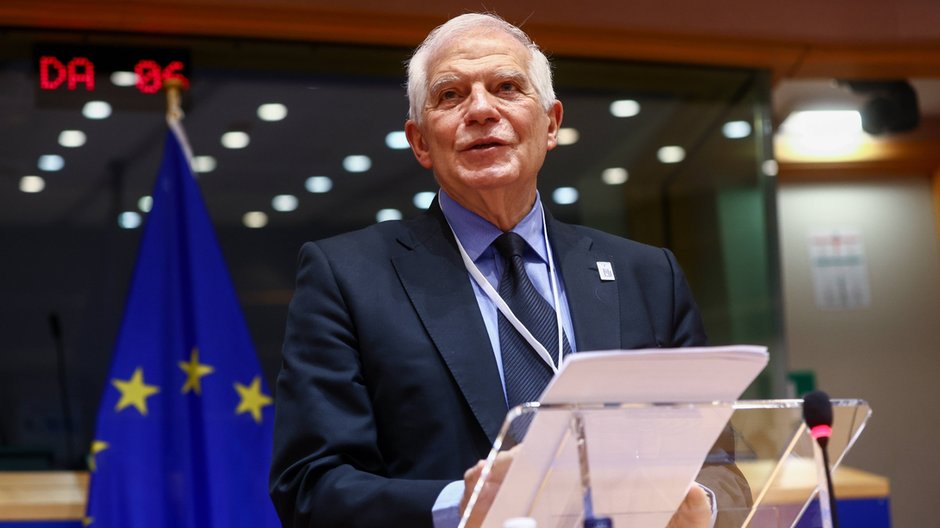 Szef dyplomacji Unii Europejskiej Josep Borrell. Bruksela 21 marca 2023 r.