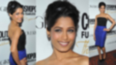 Dwukolorowa Freida Pinto na gali Cosmopolitan