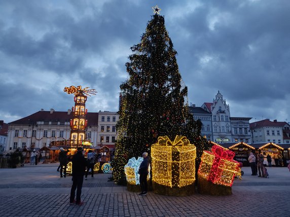 Główny punkt jarmarku w Bydgoszczy