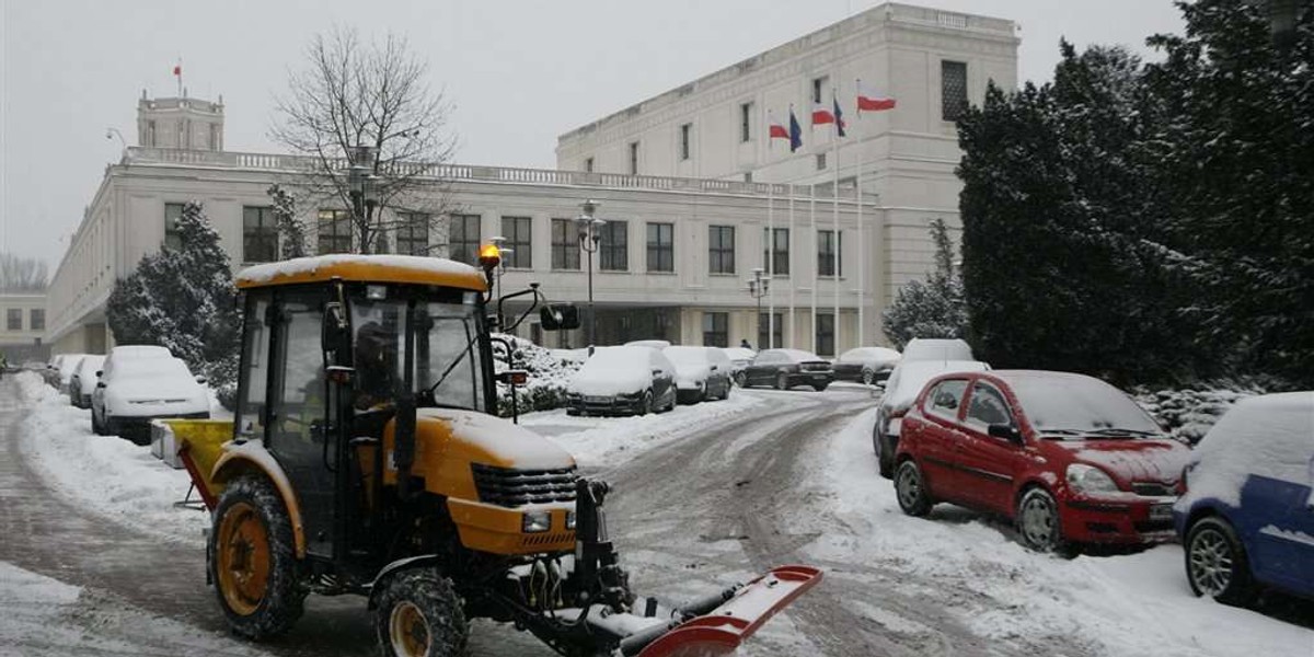 Sejm, odsnieżanie, zima, śnieg