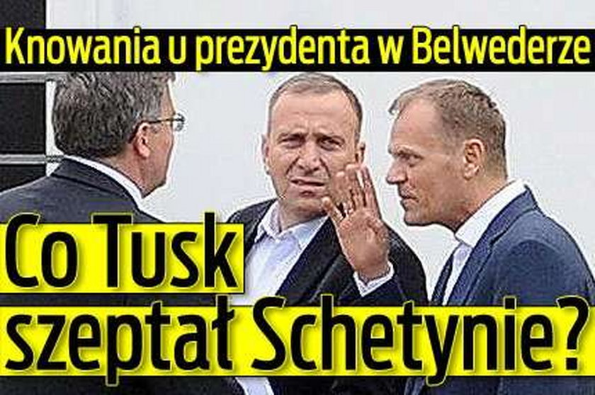 Knowania u prezydenta. Co Tusk szeptał Schetynie?