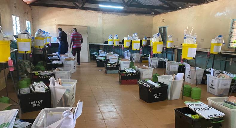 Distribution of election materials ahead of December 15th 2020 by-elections