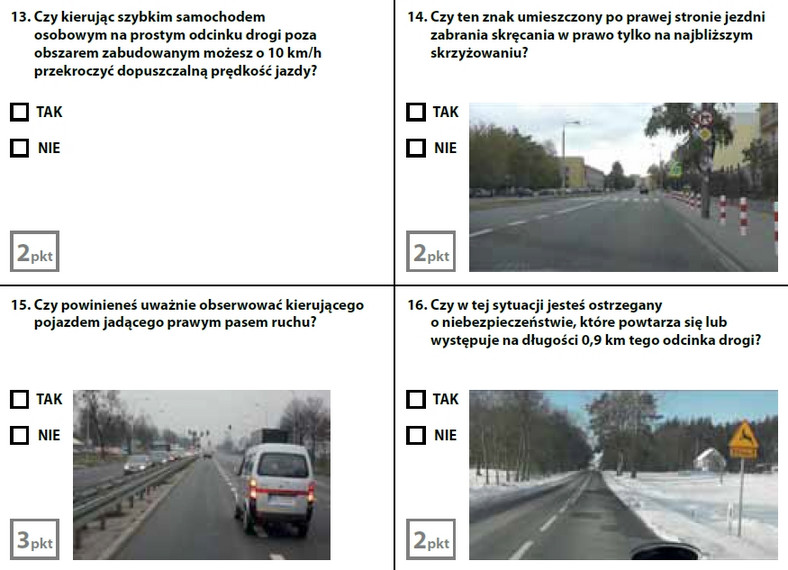 Egzamin teoretyczny na prawo jazdy -  zestaw 5